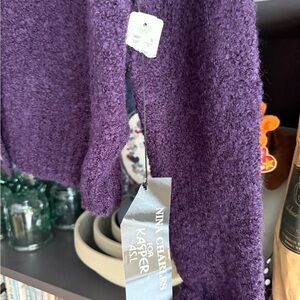 Nina Campbell for Kasper - Deep Purple Cardigan and matching knit dress - xs